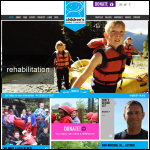 Screen shot of the Action for Burns & Children website.