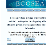 Screen shot of the Ecosea Ltd website.