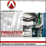 Screen shot of the Ainsworth Insulation Ltd website.