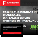 Screen shot of the Foster Crane & Equipment Ltd website.