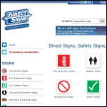 Screen shot of the Direct Signs (UK) Ltd website.