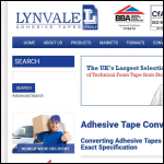 Screen shot of the Lynvale Technical Adhesive Tapes website.