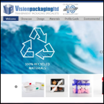 Screen shot of the Vision Packaging Ltd website.
