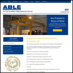 Screen shot of the Able Lifting Equipment (Southern) Ltd website.