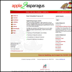 Screen shot of the Apple2asparagus Ltd website.