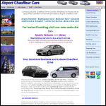 Screen shot of the Airport Chauffeur Cars website.