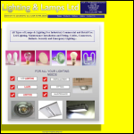 Screen shot of the Wholesale Lighting and Electrical website.