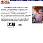Screen shot of the ACSL Precision Engineering website.