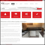 Screen shot of the ELM Kitchens & Joinery website.