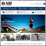 Screen shot of the Aim Archery Ltd website.