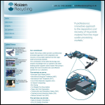 Screen shot of the Kaizen Recycling Ltd website.