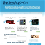 Screen shot of the Time Recording Services website.
