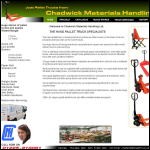 Screen shot of the Chadwick Materials Handling Ltd website.
