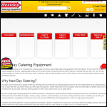 Screen shot of the Nextday Catering Equipment website.