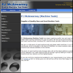 Screen shot of the P J McAnearney Machine Tools website.