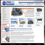 Screen shot of the Presscut Machinery (Yorkshire) Ltd website.