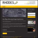 Screen shot of the Rhodes Barrelling Services website.