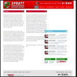 Screen shot of the Spratt Transport Services website.