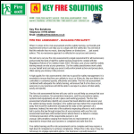 Screen shot of the Key Fire Solutions website.