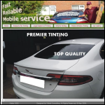 Screen shot of the Premier Tinting website.