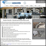 Screen shot of the Custom Concrete website.