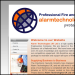 Screen shot of the Alarm Technologies Europe Ltd website.