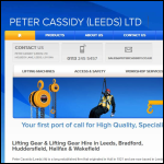 Screen shot of the Peter Cassidy (Leeds) Ltd website.
