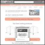 Screen shot of the Temp Fence Supplies Ltd website.