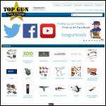 Screen shot of the Top Gun Air Nailers Ltd website.