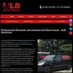 Screen shot of the ALB Electrical Ltd website.