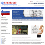 Screen shot of the British Felt website.