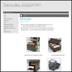 Screen shot of the Thermobox UK website.