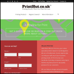 Screen shot of the Print Hut Ltd website.