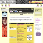 Screen shot of the Take Five Fairs website.