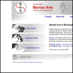 Screen shot of the Goyararu Martial Arts Birmingham website.