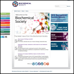 Screen shot of the The Biochemical Society website.
