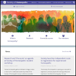 Screen shot of the The Society of Homeopaths Ltd website.