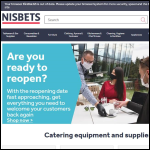 Screen shot of the Nisbets Plc website.