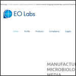 Screen shot of the E & O Laboratories Ltd website.