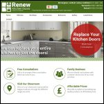 Screen shot of the Renew Kitchen Doors website.