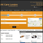 Screen shot of the AK Cars London website.