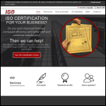 Screen shot of the ISO Certification services website.