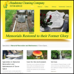 Screen shot of the The Headstone Cleaning Service website.