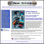 Screen shot of the In Case Solutions website.