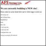 Screen shot of the Arrow Fire Systems Ltd website.