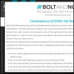 Screen shot of the Bolt & Nut Manufacturing Ltd website.