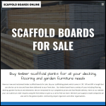 Screen shot of the Scaffold Boards Online website.