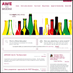 Screen shot of the Association of Wine Educators (AWE) website.
