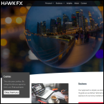 Screen shot of the Hawk FX website.