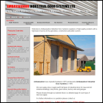 Screen shot of the Ambassadoor Industrial Doors website.